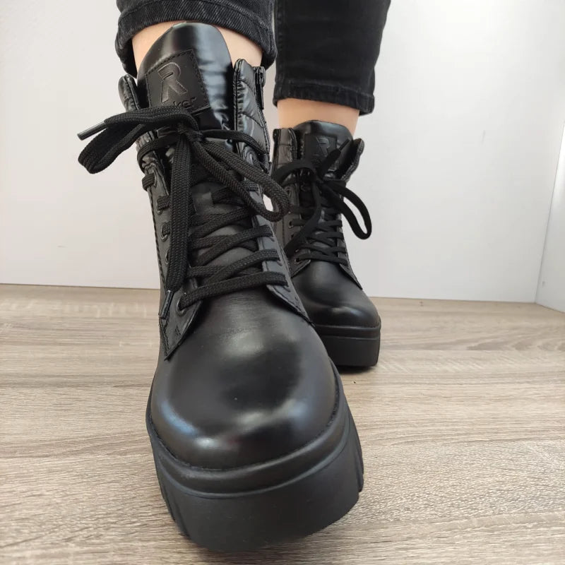 GHETE CASUAL DAMA RIEKER W1873-00 NEGRE - imagine 4
