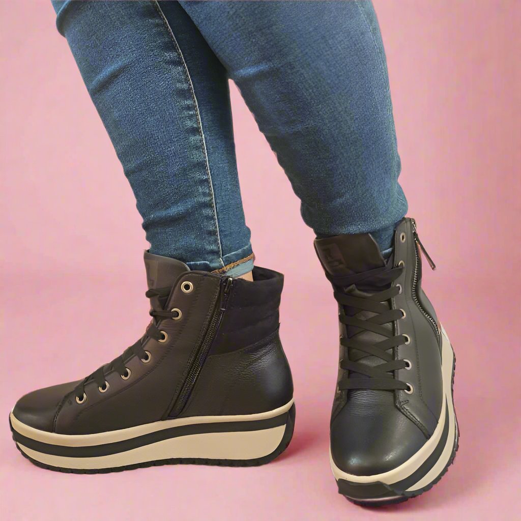 GHETE CASUAL DAMA RIEKER W0962-00 NEGRE - imagine 5