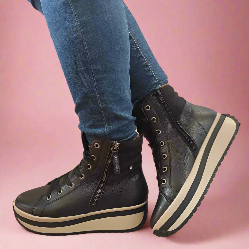 GHETE CASUAL DAMA RIEKER W0962-00 NEGRE - imagine 2