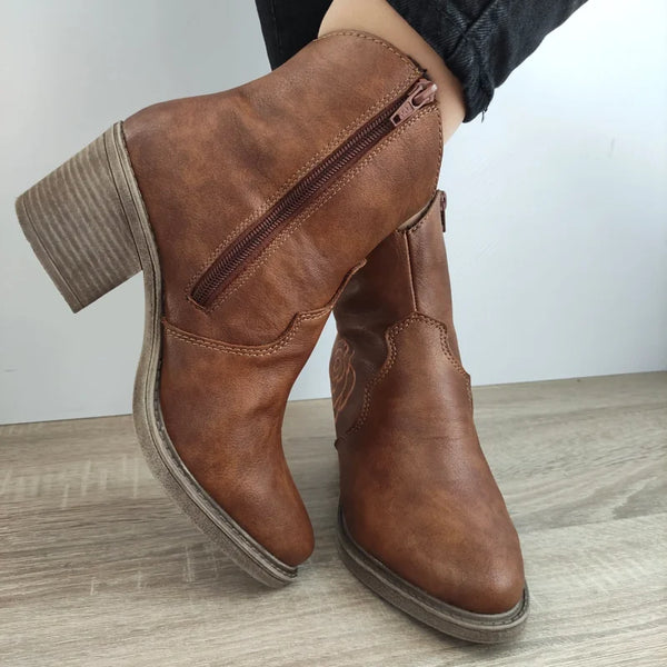 GHETE CASUAL DAMA RIEKER Y1250-24 MARO - imagine 3