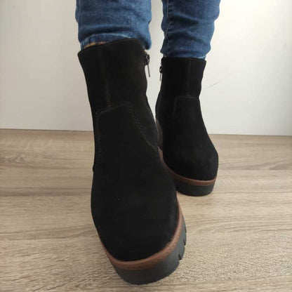GHETE CASUAL DAMA RIEKER Y5065-00 NEGRE VELUR
