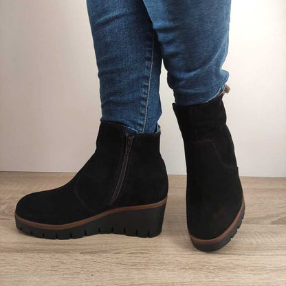 GHETE CASUAL DAMA RIEKER Y5065-00 NEGRE VELUR
