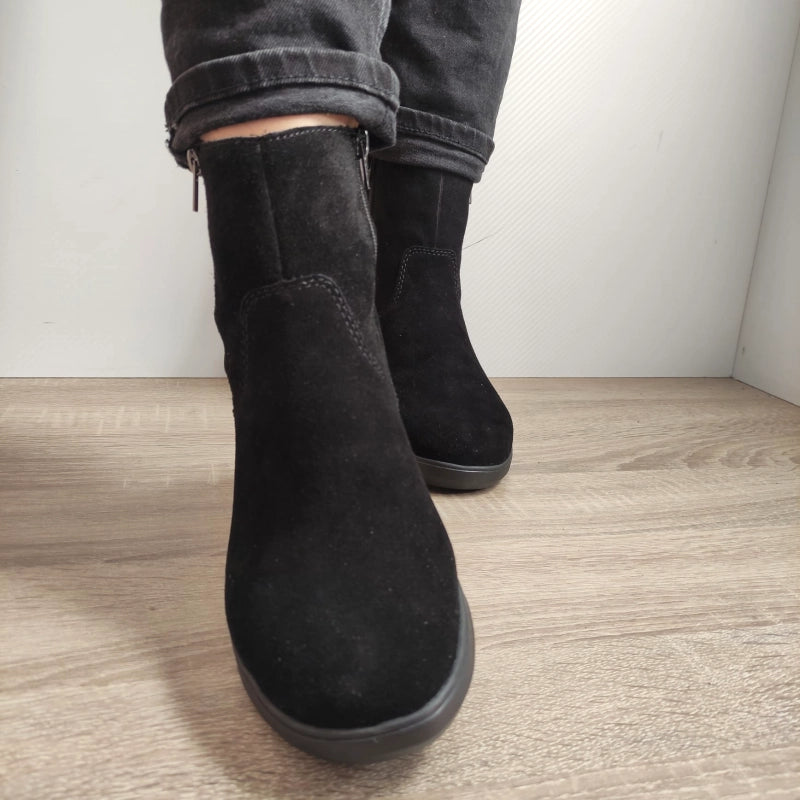 GHETE CASUAL DAMA RIEKER Z0053-00 NEGRE VELUR - imagine 3