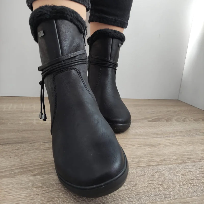 GHETE CASUAL DAMA RIEKER Z0070-00 NEGRE - imagine 3
