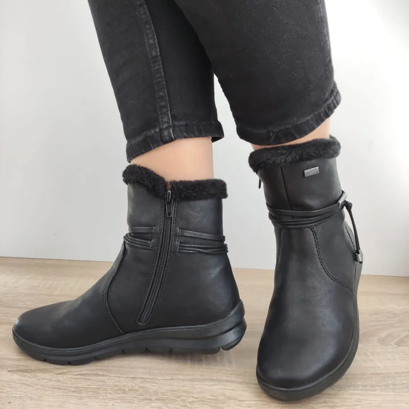 GHETE CASUAL DAMA RIEKER Z0070-00 NEGRE - imagine 5