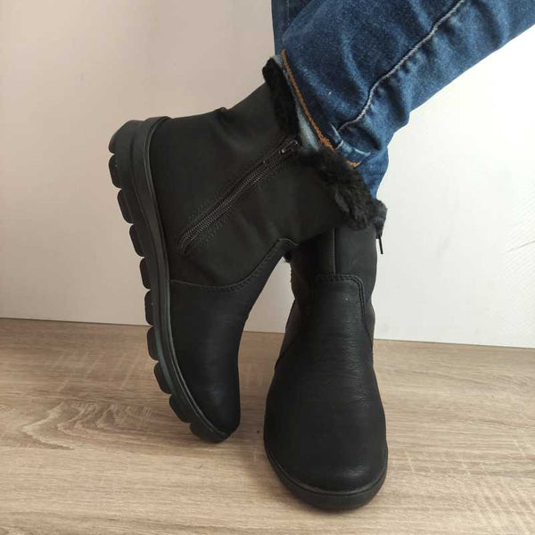 GHETE CASUAL DAMA RIEKER Z0080-00 NEGRE - imagine 4