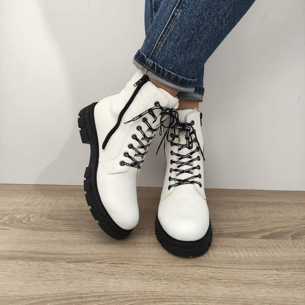 GHETE CASUAL DAMA RIEKER Z9111-80 ALBE - imagine 4
