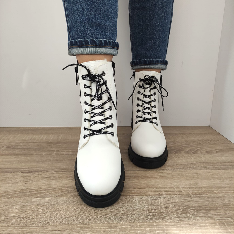 GHETE CASUAL DAMA RIEKER Z9111-80 ALBE - imagine 5