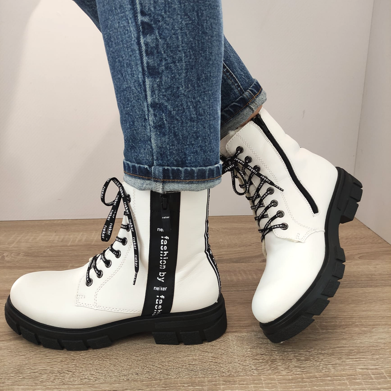 GHETE CASUAL DAMA RIEKER Z9111-80 ALBE - imagine 2