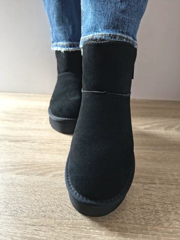 GHETE CASUAL DAMA S.OLIVER 26447-43 001 NEGRE VELUR - imagine 3