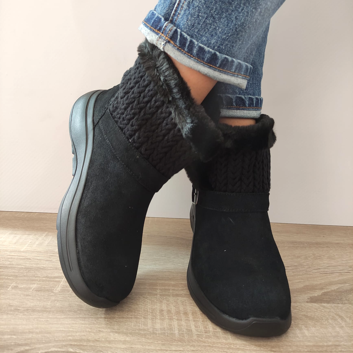 GHETE CASUAL DAMA SKECHERS 144422 BBK - imagine 10