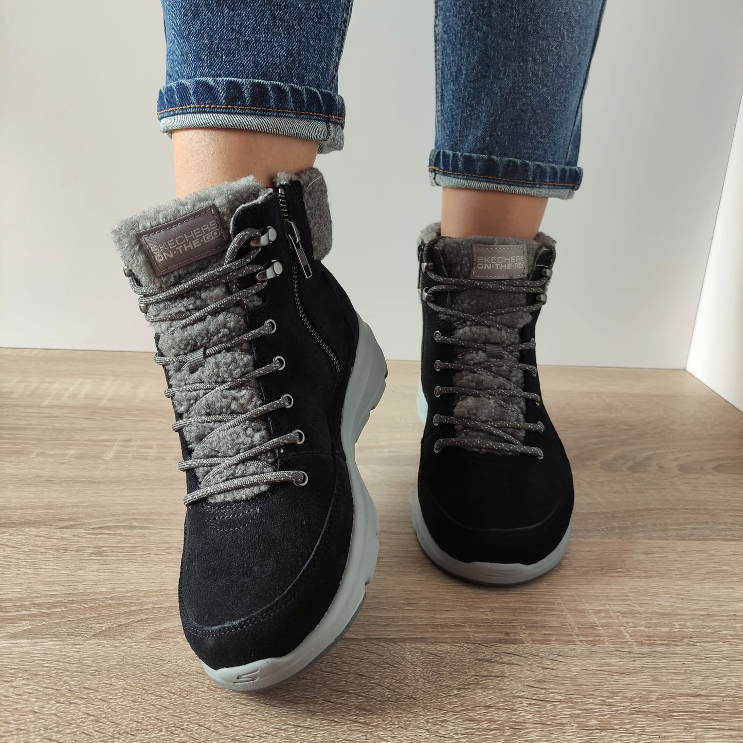 GHETE CASUAL DAMA SKECHERS 16677 BKGY