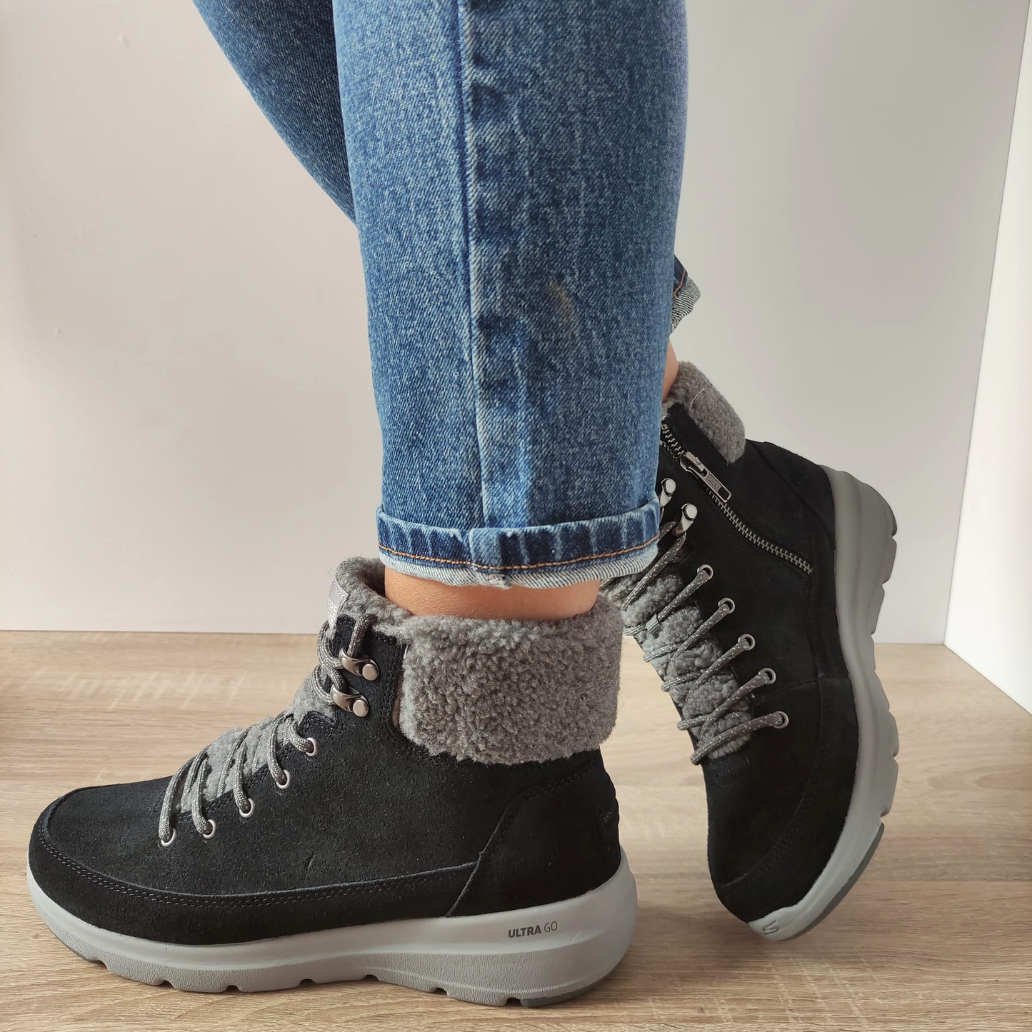 GHETE CASUAL DAMA SKECHERS 16677 BKGY