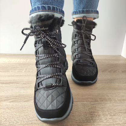 GHETE CASUAL DAMA SKECHERS 167204 BLK NEGRE