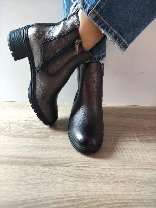 GHETE CASUAL DAMA TAMARIS 25456-43 915 GRI METALIC - imagine 5