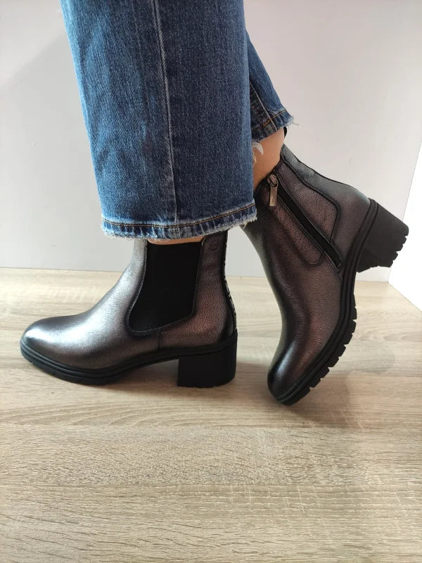 GHETE CASUAL DAMA TAMARIS 25456-43 915 GRI METALIC - imagine 2