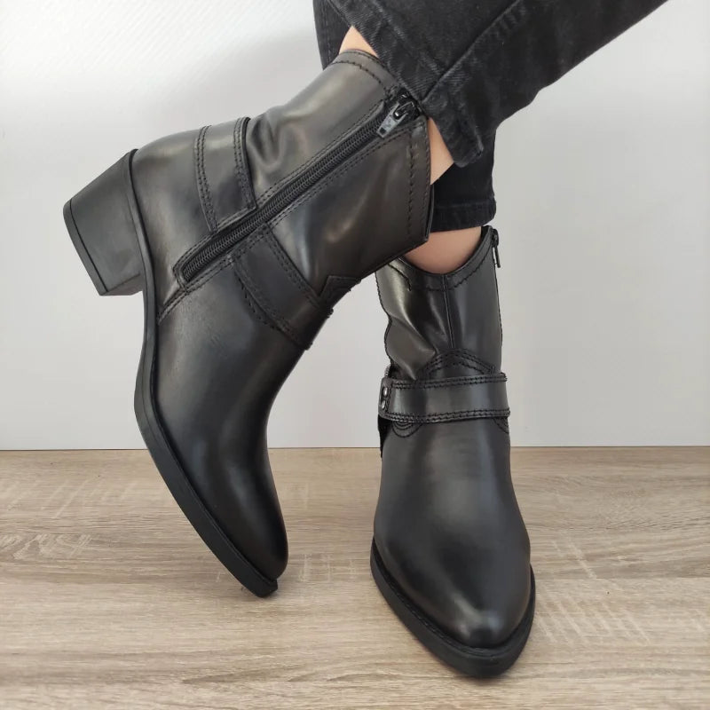 GHETE CASUAL DAMA TAMARIS 25705-43 NEGRE - imagine 5