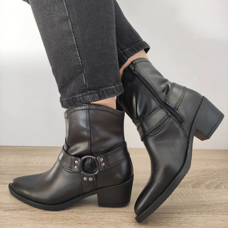 GHETE CASUAL DAMA TAMARIS 25705-43 NEGRE - imagine 2