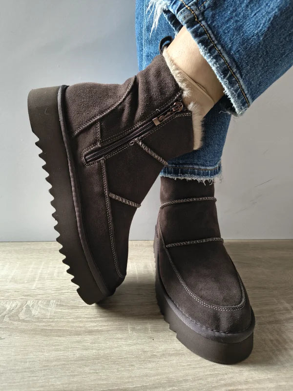 GHETE CASUAL DAMA TAMARIS 26478-45 304 MARO VELUR - imagine 5