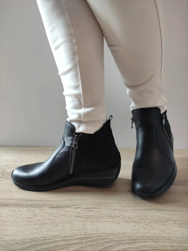 GHETE CASUAL DAMA WALDLAUFER 980808 NEGRE + NAPPA - imagine 3