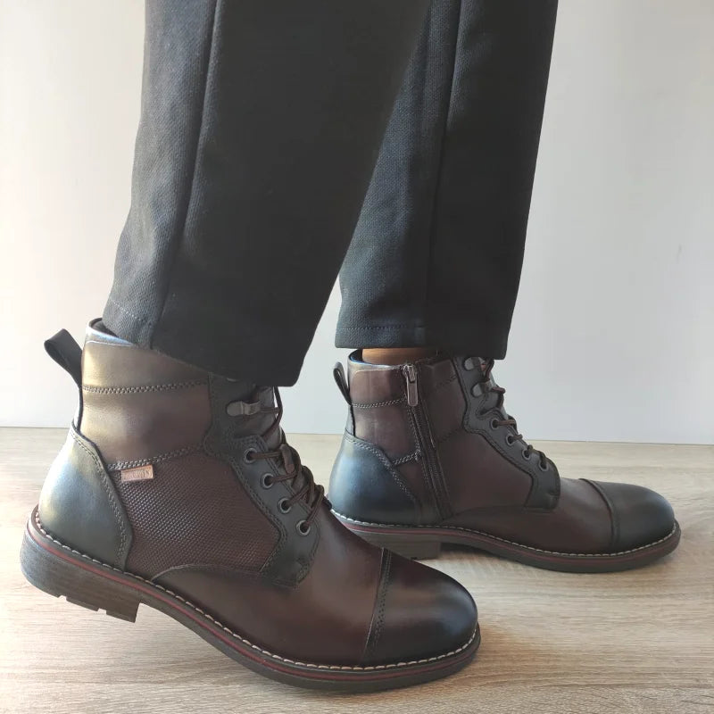 GHETE ELEGANTE BARBATI PIKOLINOS M2M-8156C1 MARO OLMO - imagine 2