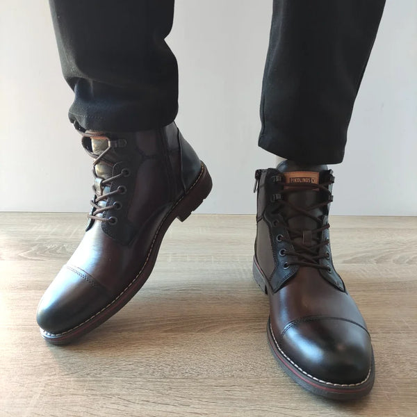 GHETE ELEGANTE BARBATI PIKOLINOS M2M-8156C1 MARO OLMO - imagine 4