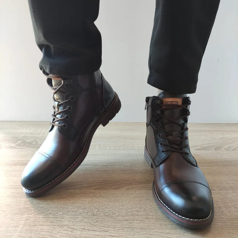 GHETE ELEGANTE BARBATI PIKOLINOS M2M-8156C1 MARO OLMO - imagine 4