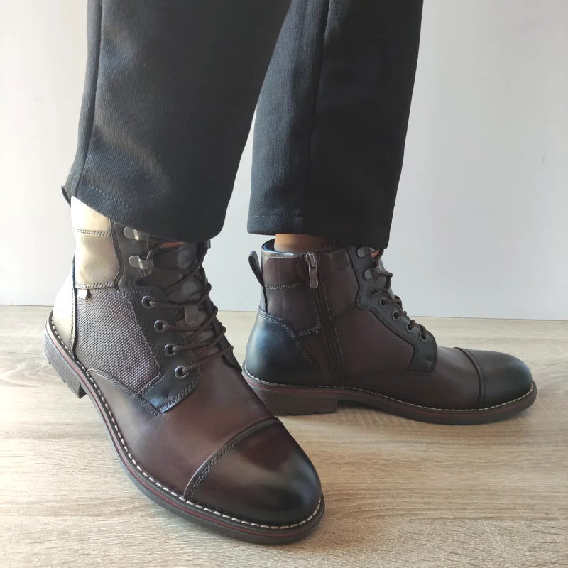 GHETE ELEGANTE BARBATI PIKOLINOS M2M-8156C1 MARO OLMO - imagine 5