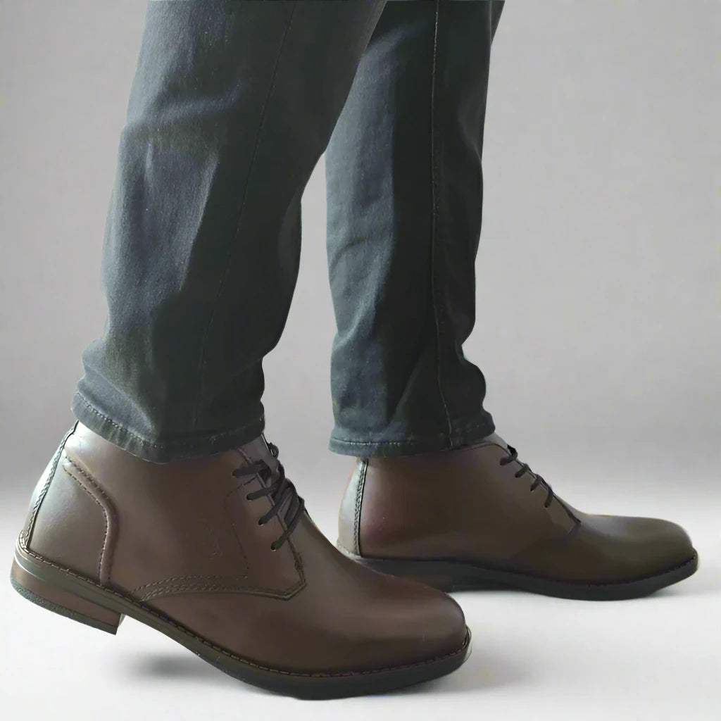 GHETE ELEGANTE BARBATI RIEKER 10302-25 MARO - imagine 2