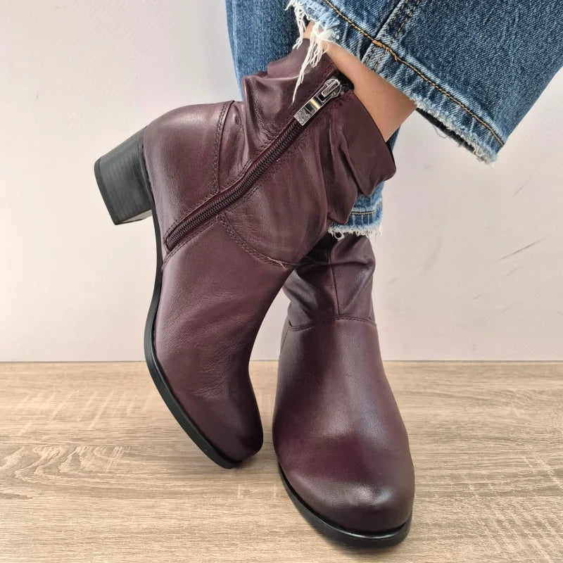 GHETE ELEGANTE DAMA CAPRICE 25348-41 540 BORDO - imagine 5