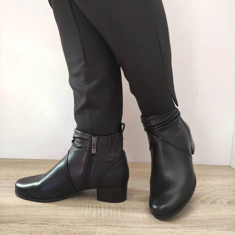GHETE ELEGANTE DAMA CAPRICE 25358-41 NEGRE - imagine 3