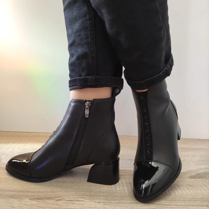 GHETE ELEGANTE DAMA EPICA 50009 01-N NEGRE + LAC - imagine 4