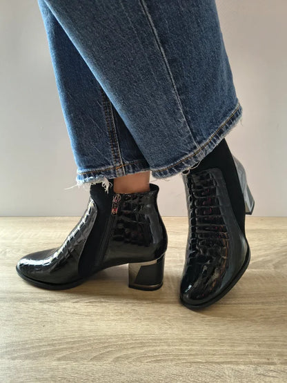 GHETE ELEGANTE DAMA EPICA 8313-4-735 01-o NEGRE CROCO