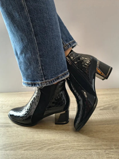 GHETE ELEGANTE DAMA EPICA 8313-4-735 01-o NEGRE CROCO