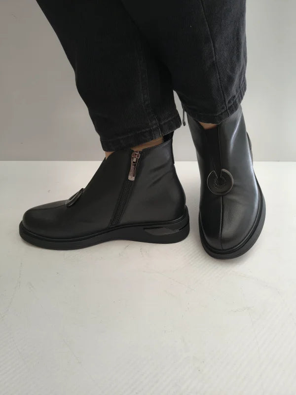 GHETE ELEGANTE DAMA KARISMA 70002B 01-N NEGRE - imagine 5