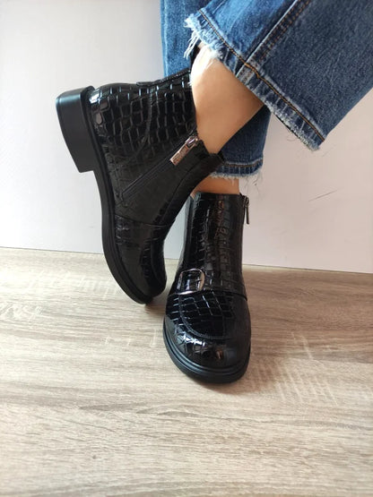 GHETE ELEGANTE DAMA PASS 470001B 01-O NEGRE CROCO