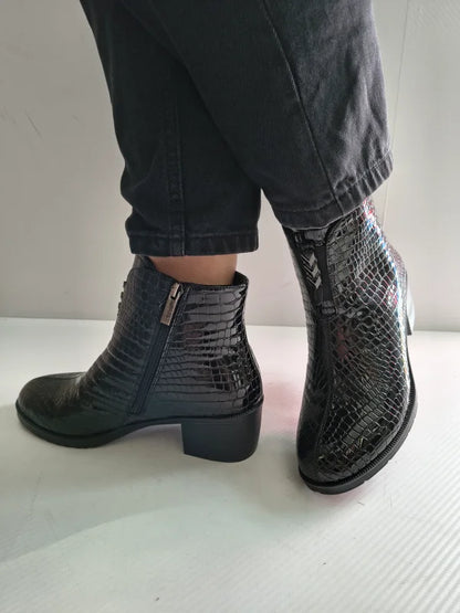 GHETE ELEGANTE DAMA PASS 70008C 01-O NEGRE CROCO