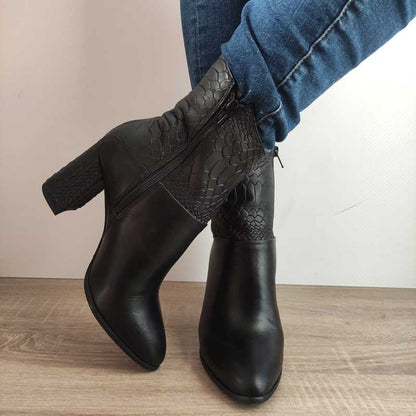 GHETE ELEGANTE DAMA PERLLA 3567-1 NEGRE + CROCO