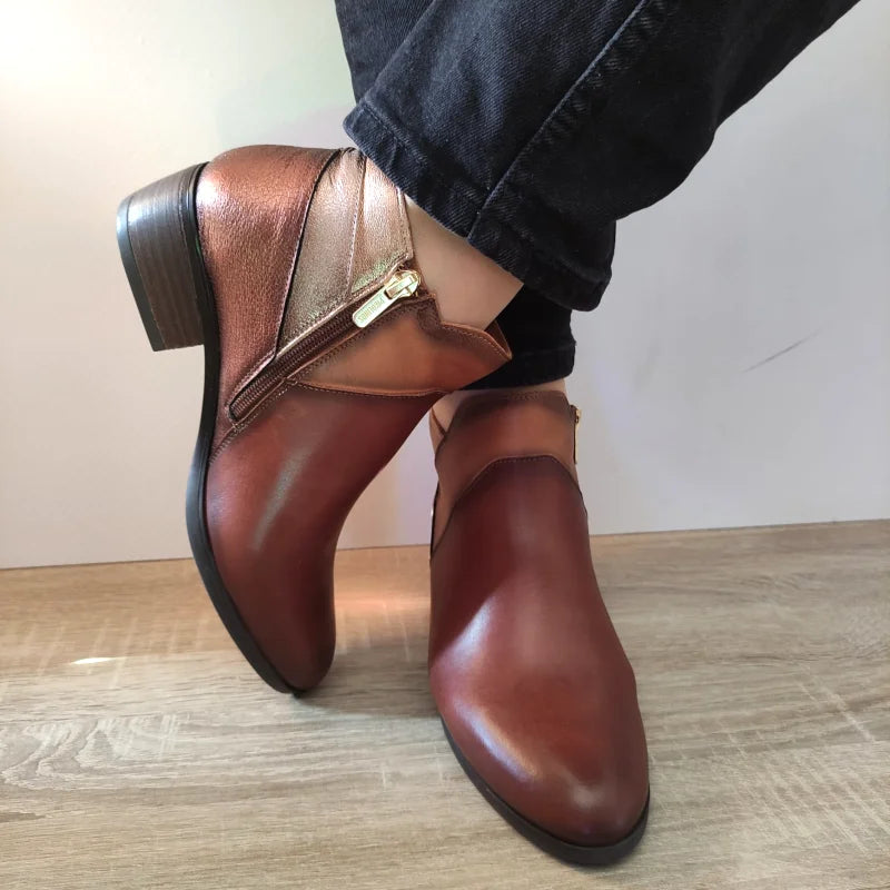 GHETE ELEGANTE DAMA PIKOLINOS W1U-8732C3 MARO CONIAC - imagine 4