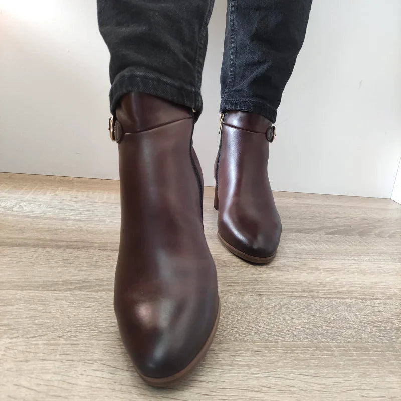 GHETE ELEGANTE DAMA PIKOLINOS W1Z-8588 MARO INCHIS - imagine 5