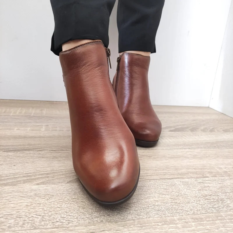 GHETE ELEGANTE DAMA PIKOLINOS W6W-8950 MARO CUERO - imagine 3