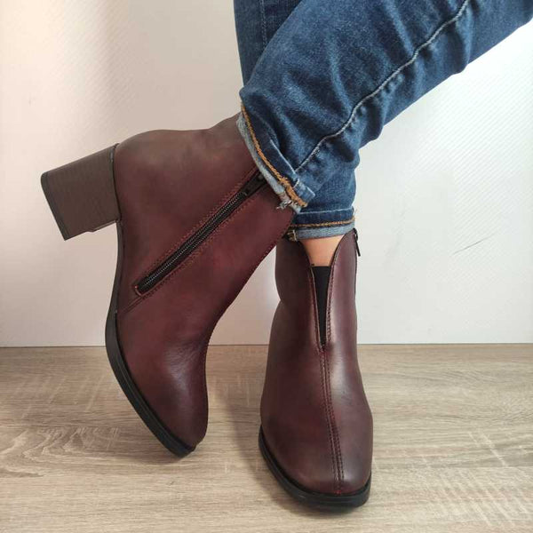 GHETE ELEGANTE DAMA REMONTE D0V81-35 BORDO - imagine 4