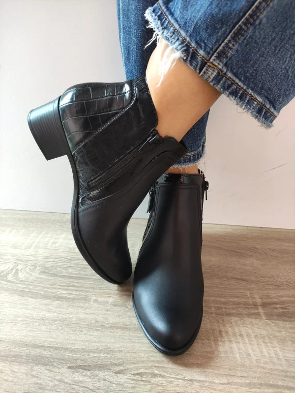 GHETE ELEGANTE DAMA REMONTE R5172-00 NEGRE - imagine 3