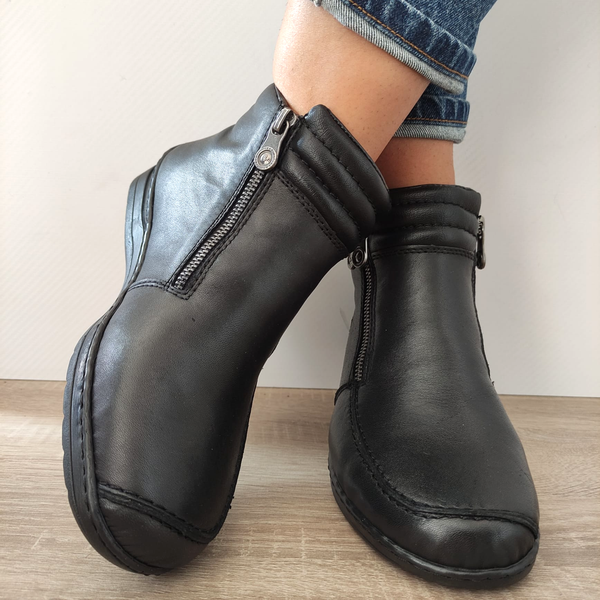 GHETE CASUAL DAMA RIEKER 48999-00 NEGRE - imagine 3