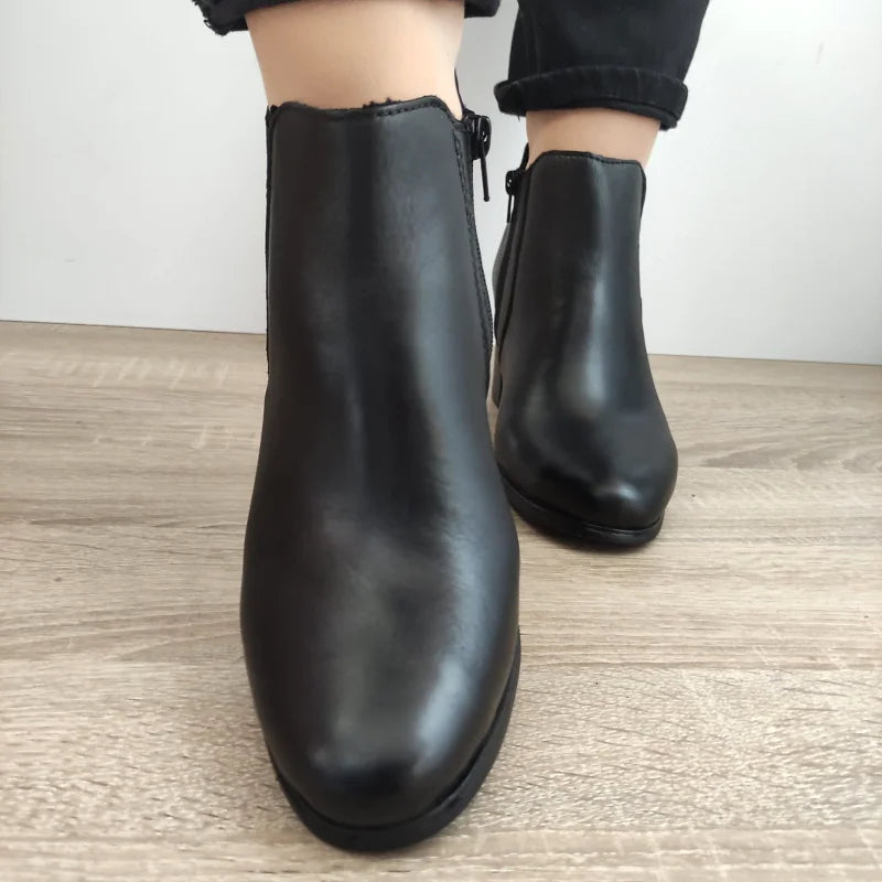 GHETE ELEGANTE DAMA RIEKER 50194-00 NEGRE - imagine 5