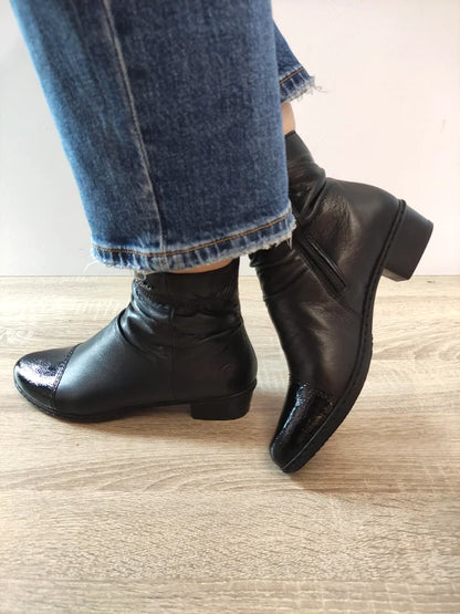 GHETE ELEGANTE DAMA RIEKER Y0773-00 NEGRE