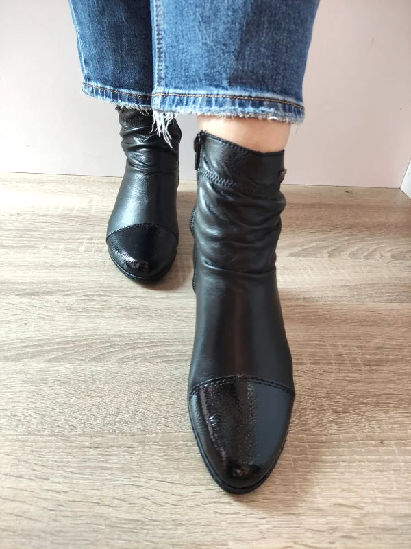 GHETE ELEGANTE DAMA RIEKER Y0773-00 NEGRE