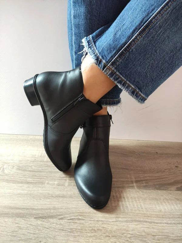 GHETE ELEGANTE DAMA RIEKER Y0797-00 NEGRE