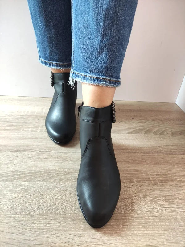 GHETE ELEGANTE DAMA RIEKER Y0797-00 NEGRE