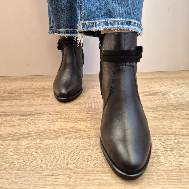 GHETE ELEGANTE DAMA RIEKER Y2066-00 NEGRE